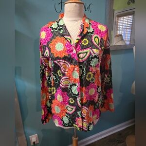 ⚡️Colorful Floral Vera Bradley Button Down Shirt